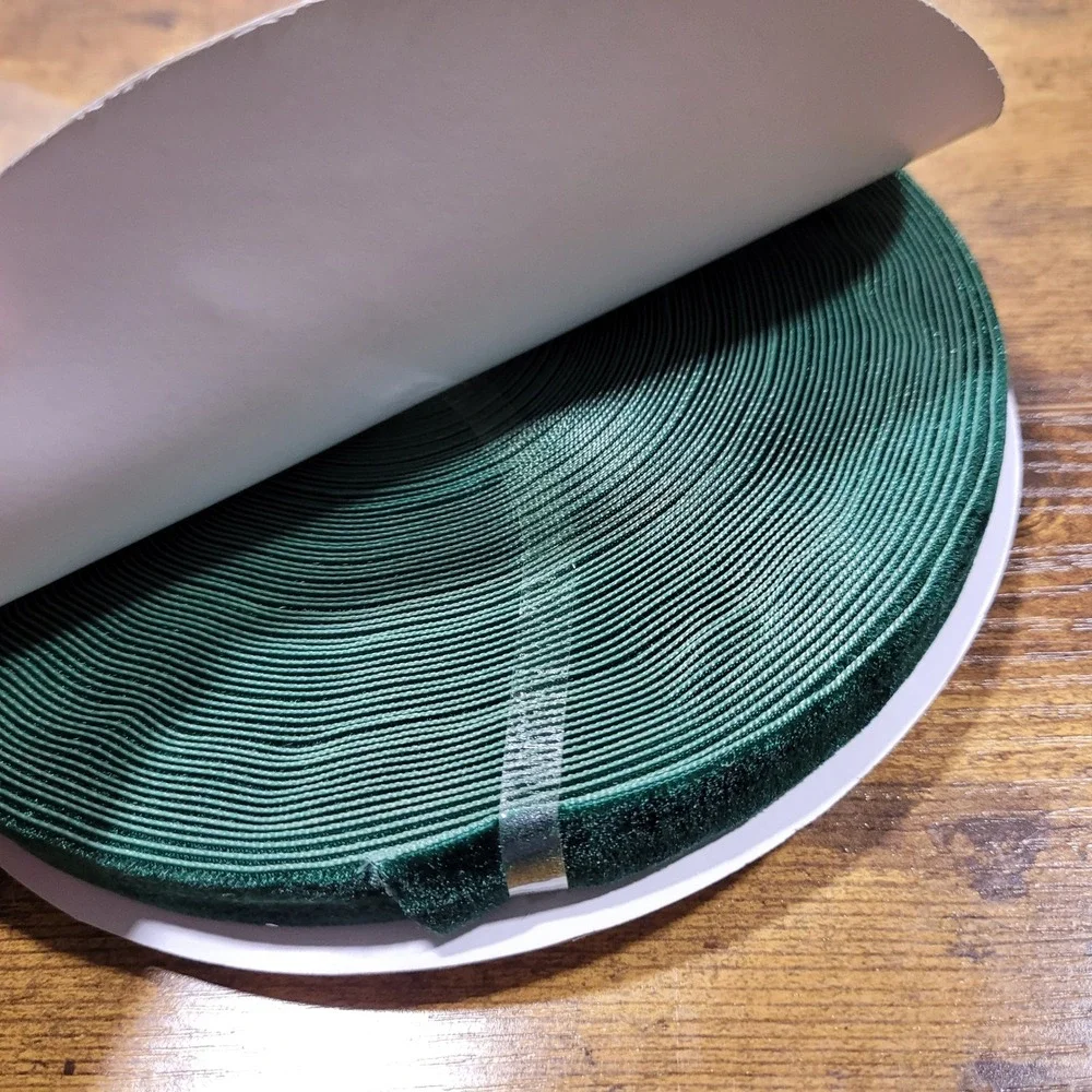 Velvet Ribbon 5/8 Inch Dark Green 25‎ Yards Single Faced Trim